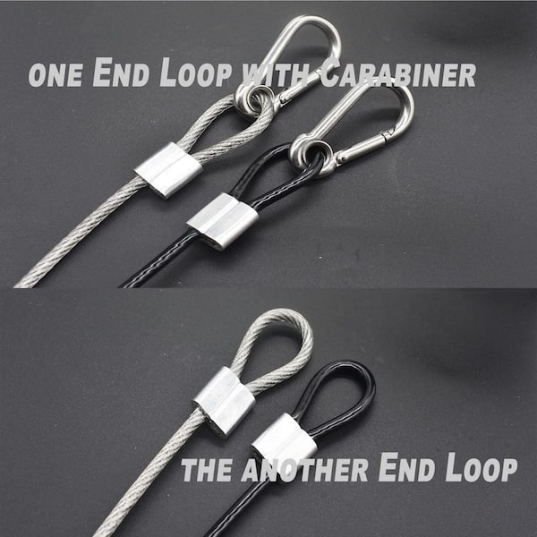 10-pieces 1 ft. Vinyl Coated Stainless Steel Wire Cable Lanyard