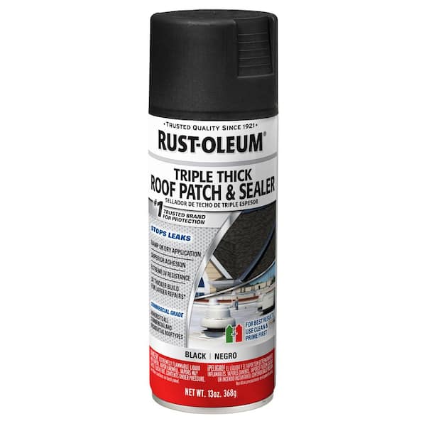 Rust-Oleum 13 oz. Black Triple Thick Roof Patch & Sealer (6 Pack)