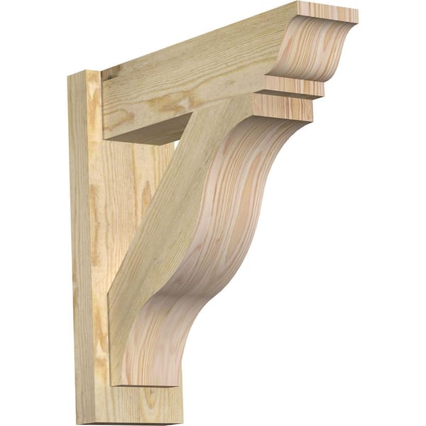 Ekena Millwork 6 in. x 20 in. x 20 in. Douglas Fir Fuston Traditional Rough Sawn Outlooker