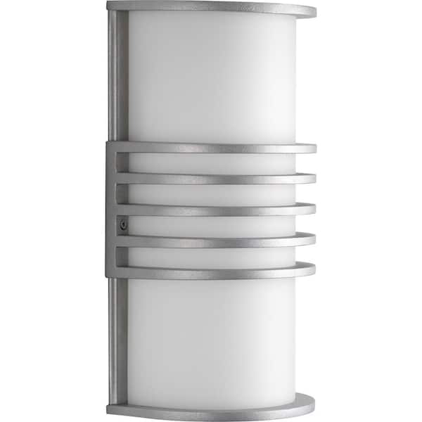 Progress Lighting Parker Collection Satin Aluminum 10.25 in. Outdoor Wall Lantern Sconce