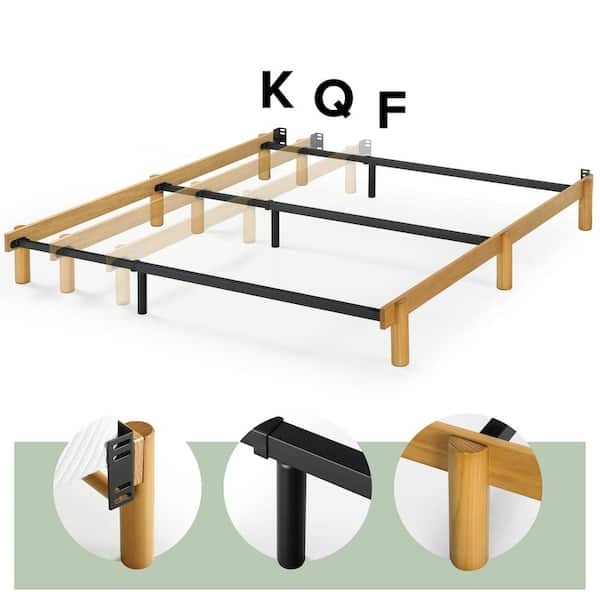 Zinus Austin Full Queen King Metal And, How To Adjust Metal Bed Frame From Queen King