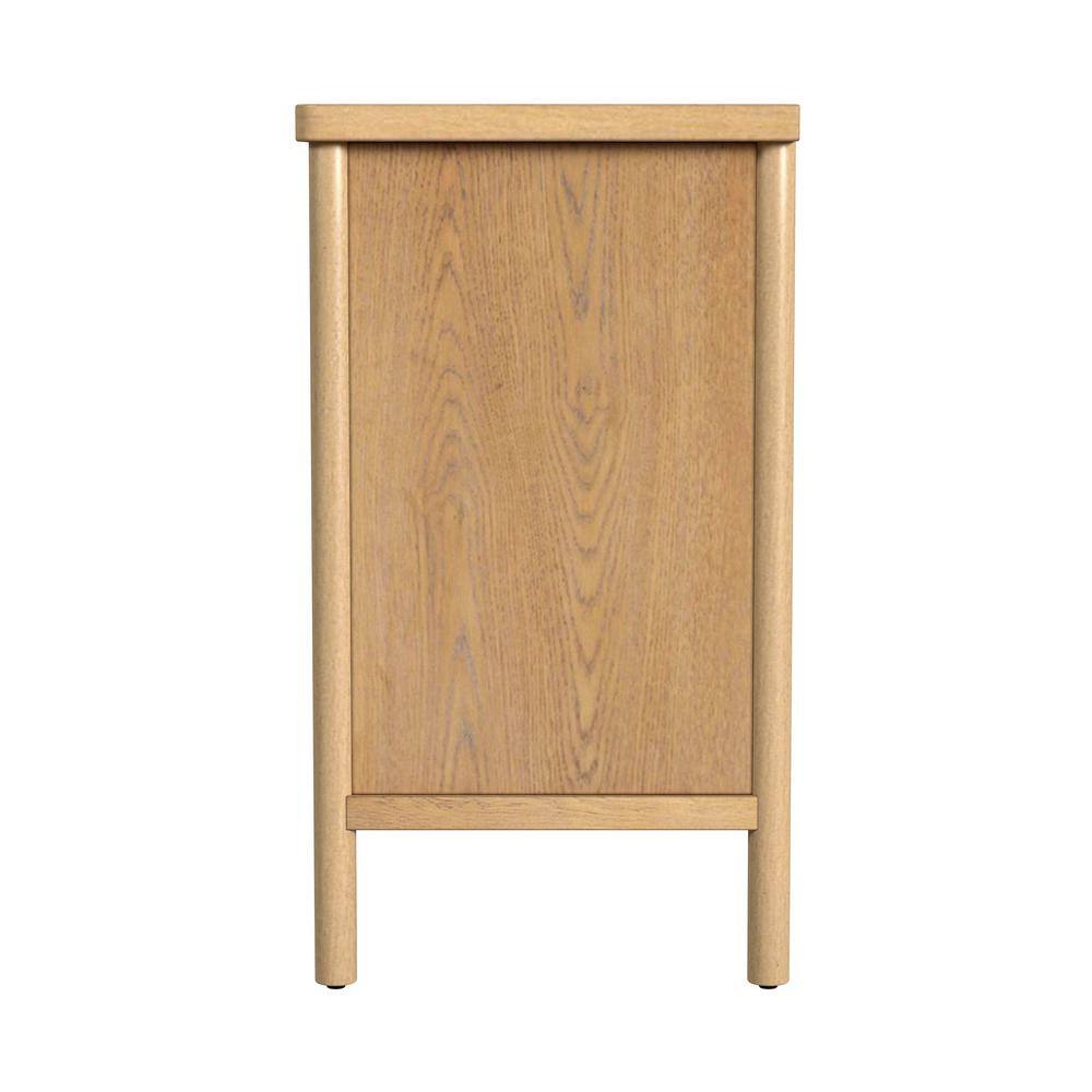 Lennon Light Brown Mahogany 3-Drawer Mid-Century Dresser