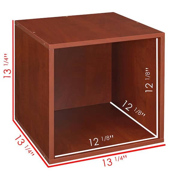 Stackable Storage Organizer - Small 2 - Drawer Cube, Cherry Finish by Inspire Q Classic