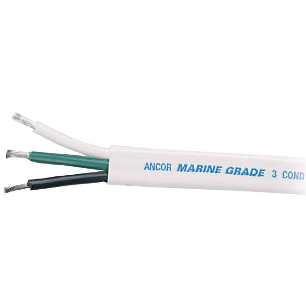 250 ft. Marine Grade Tinned Triplex Cable Black/Green/White With White Jacket -  Ancor, 639-133325