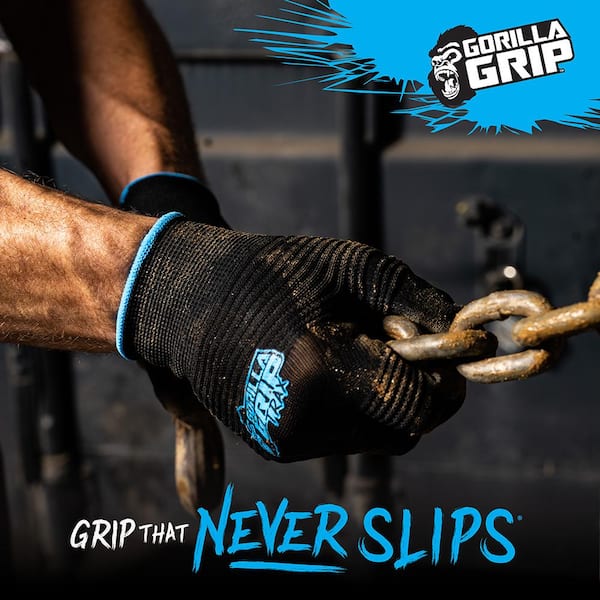 GORILLA GRIP Large TRAX Extreme Grip Work Gloves (5-Pack) 25627-18