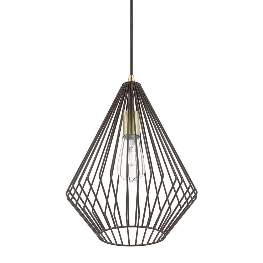 Linz Geometric Bronze & Antique Brass 1-Light Pendant