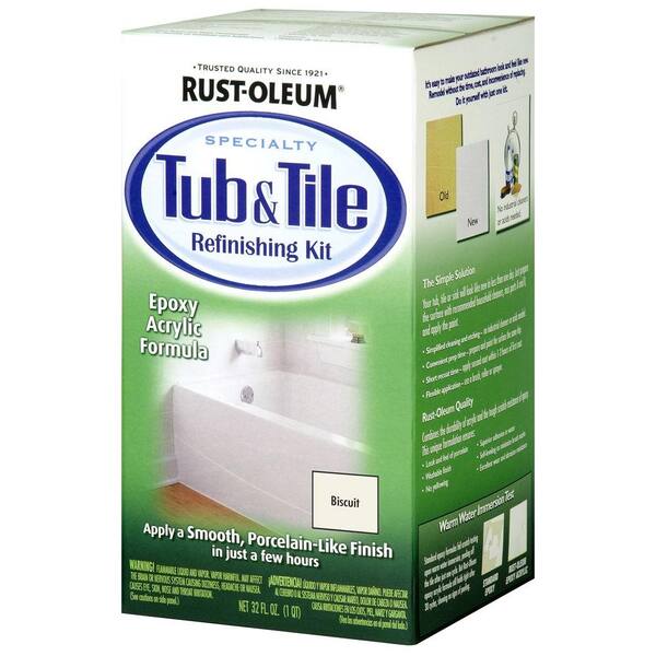 Rust Oleum Specialty 1 Qt Biscuit Tub, Plastic Bathtub Repair Kit Home Depot