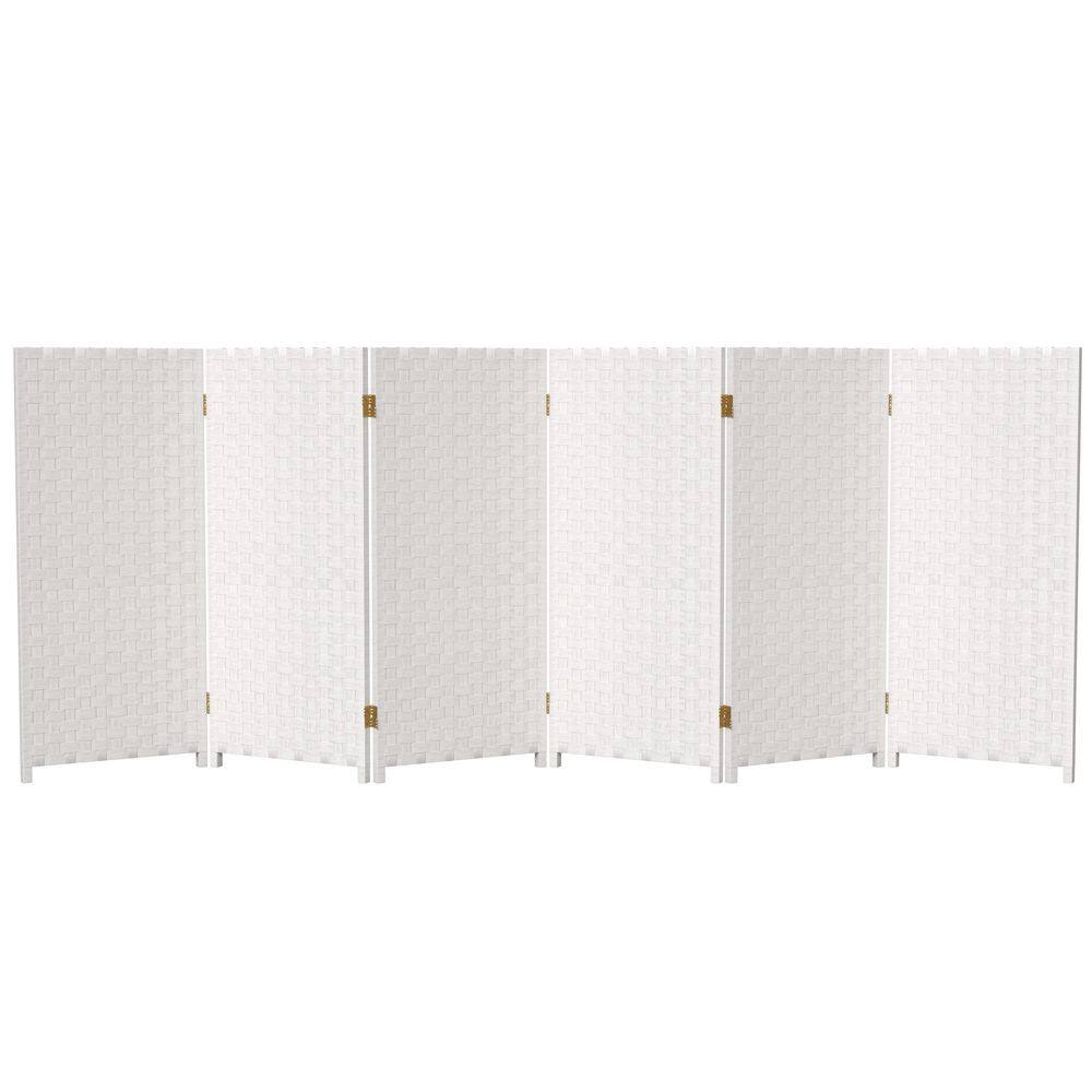 3 ft. Short Woven Fiber Folding Screen - 6 Panel - White price history on PriceWatchPro