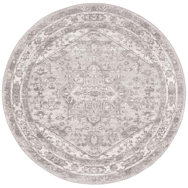 SAFAVIEH Brentwood Cream/Gray Doormat 3 ft. x 3 ft. Area Rug