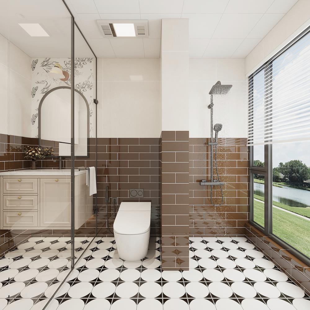 Classic Brown 4" x 12" Glass Subway Wall Tile