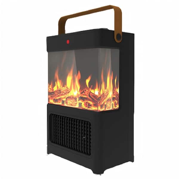 15.74 in. Indoor Electric Fireplace 2000-Watt Convection Ceramic Space Heater with 3D LED Flame Double Safety Protection