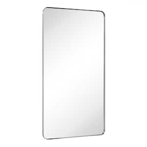 Kengston 30 in. W x 60 in. H Rectangular Stainless Steel Framed Wall Mounted Bathroom Vanity Mirror in Brushed Nickel