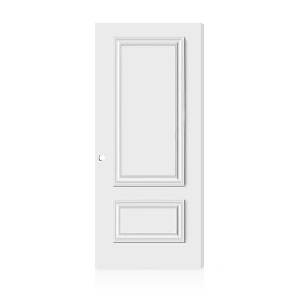 Fire-Rated Palazzo 2 Panel 32 in. x 80 in. Left-Hand/Inswing White Composite Interior Commercial Door Slab