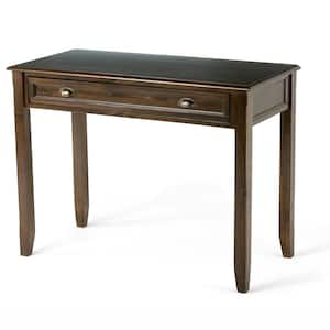 Burlington Solid Wood Transitional 42 in. Wide Writing Office Desk in Mahogany Brown