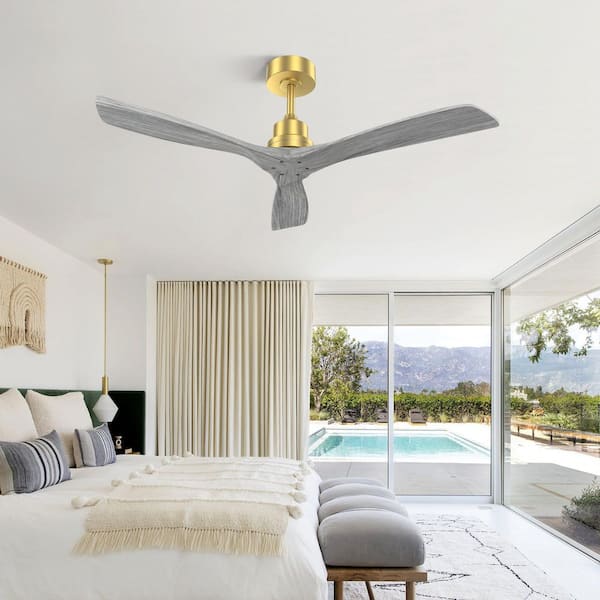 Avex 52 in. Smart Indoor/Outdoor Gold Ceiling Fan with Remote Control