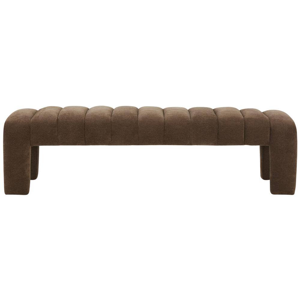 Bellisima Dark Brown Entryway Bench 63.2 in.