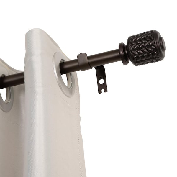Utopia Alley 0.75 Inch Curtain Rod For Windows 28 to 48 Inch, Adjustable Drapery Rods, Oil rubbed bronze