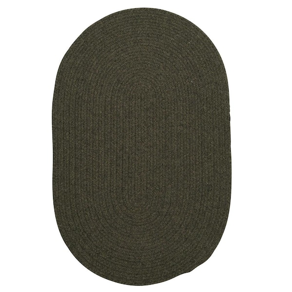 Home Decorators Collection Edward Olive 8 ft. x 8 ft. Round Braided Area Rug