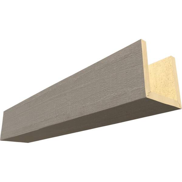 Ekena Millwork Endurathane 8 in. H x 6 in. W x 14 ft. L Rough Cedar Seashell Faux Wood Beam