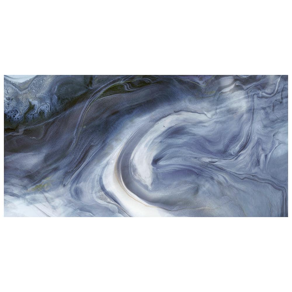 Augusta Blue Polished Porcelain Large Format Rectangular Tile