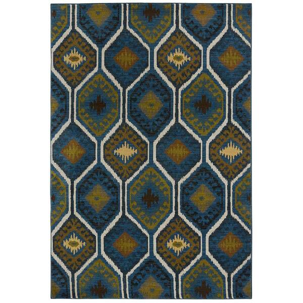 Karastan Dresden Mine Indigo 8 ft. x 10 ft. Area Rug