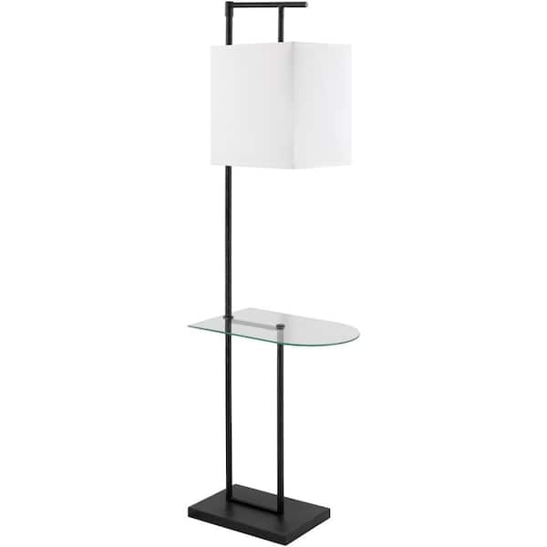 Artistic Weavers Desolage 60 in. Black Indoor Floor Lamp with White Rectangle Shaped Shade