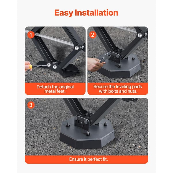 OULEME RV Leveling Block Flex Pads, 12" Rubber Jack Pads - View #5