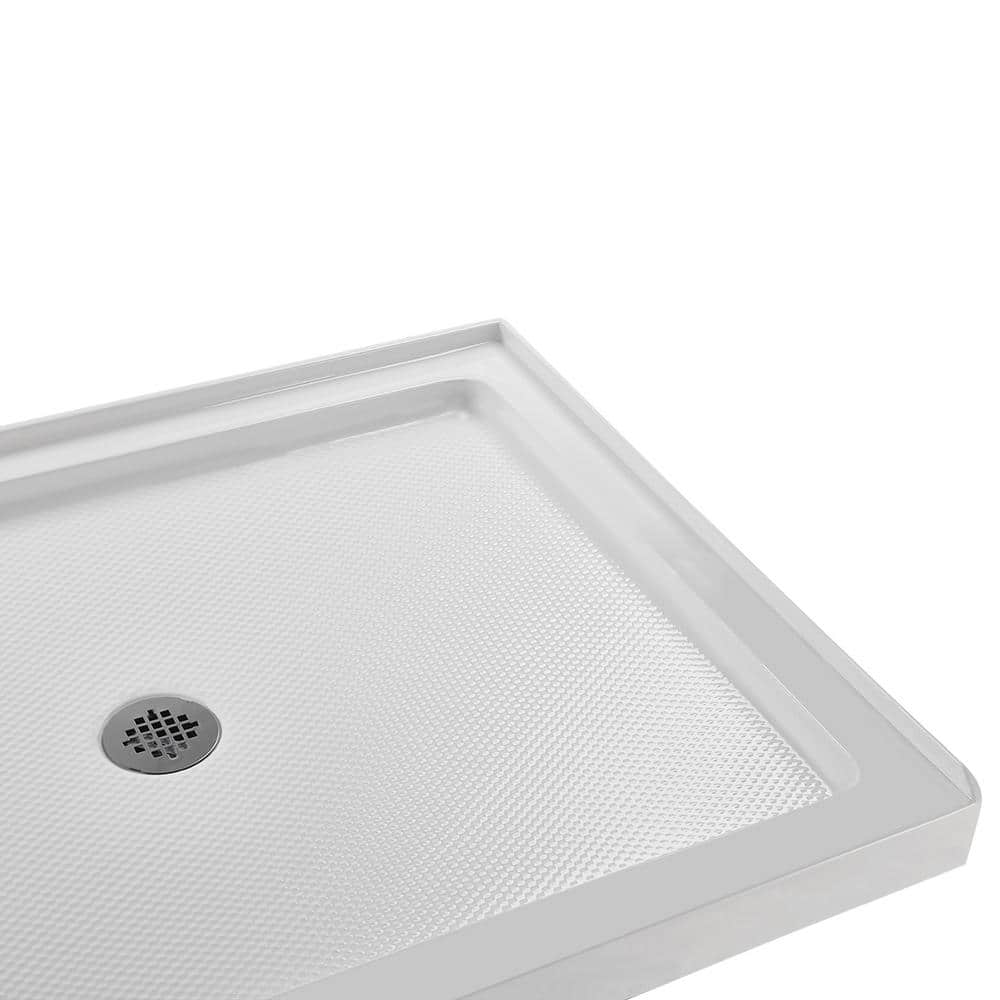 48'' x 36'' Glossy White Acrylic Rectangular Shower Base