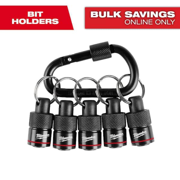 5-Piece Hex Bit Holder with Carabiner