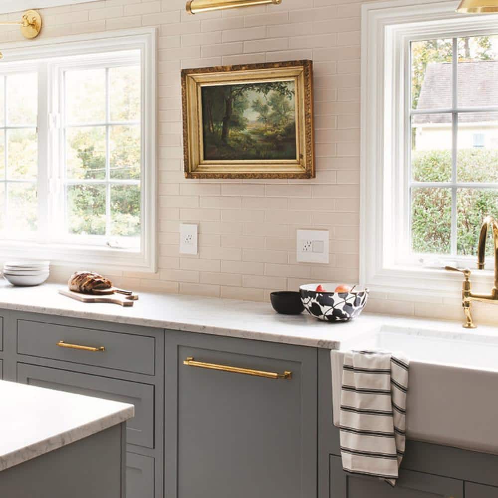 Gloss White 2-Gang Screwless Wall Plate