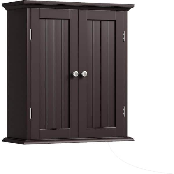 21.1 in. W x 24 in. H Wood Rectangular Espresso Wall Mount Medicine Cabinet without Mirror