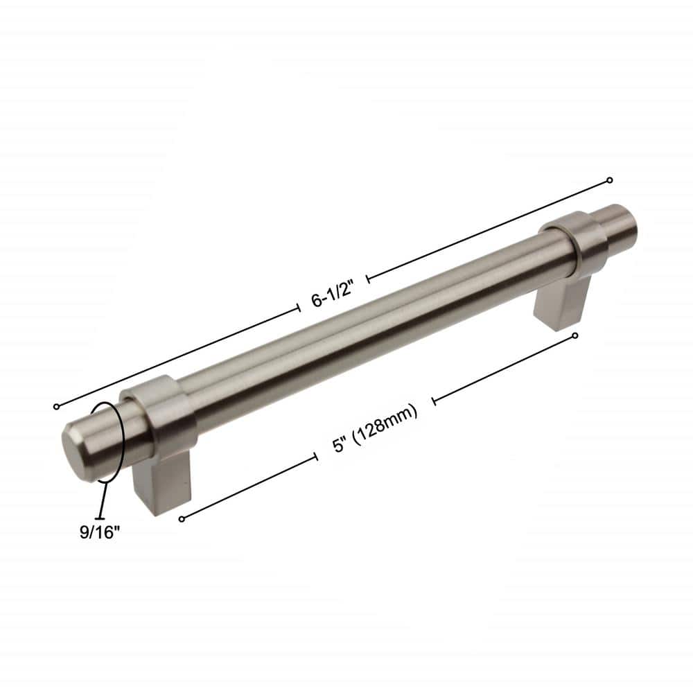 Brushed Stainless Steel 5-Inch Modern Bar Pull