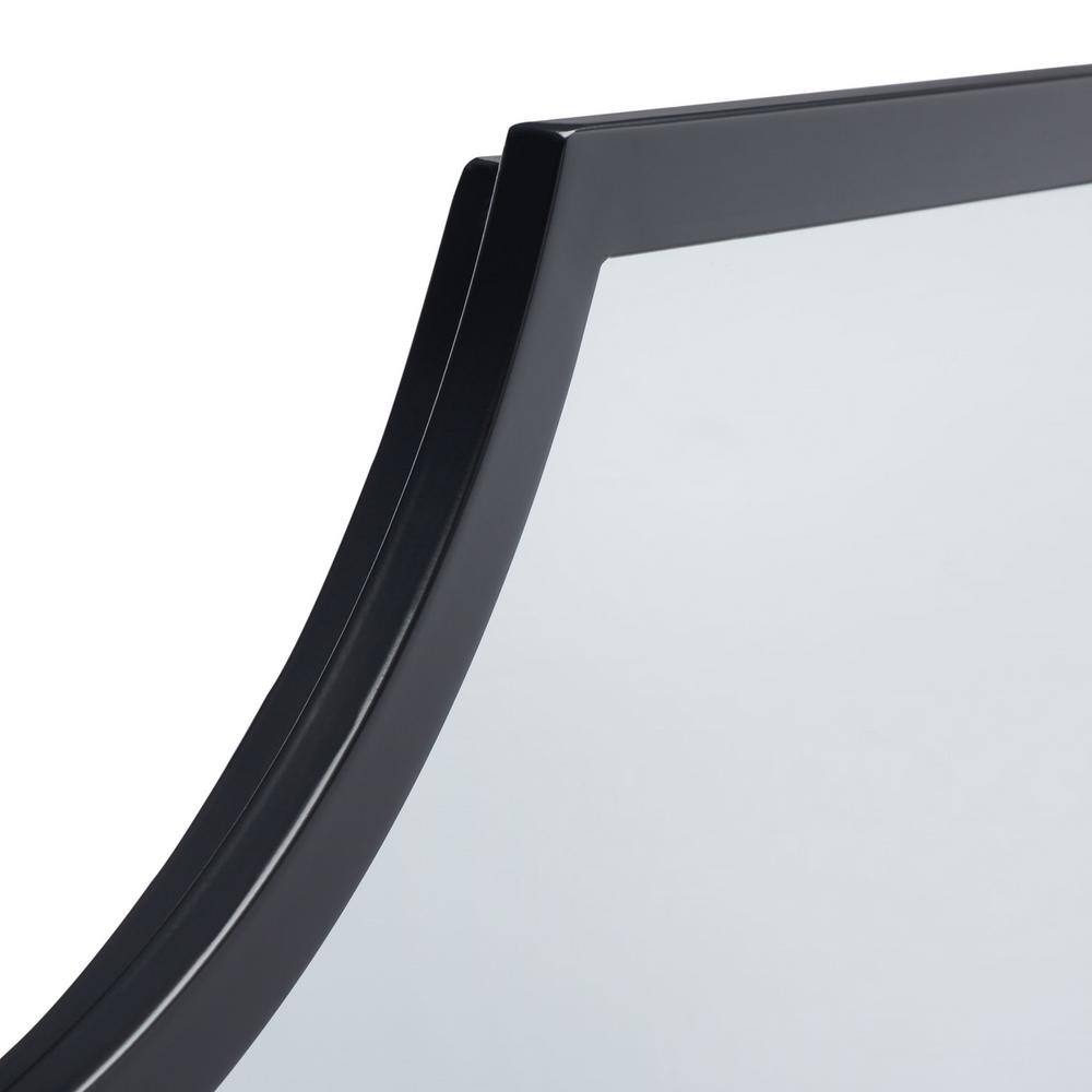 Elenin 36" Black Wood Frame Rectangular Mirror
