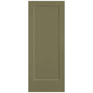 32 in. x 80 in. 1-Panel Lincoln Park Single Bore Solid Core Truly Olive Molded Composite Interior Door Slab