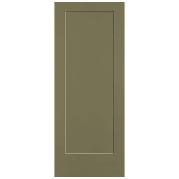 Masonite 32 in. x 80 in. 1-Panel Lincoln Park Single Bore Solid Core Truly Olive Molded Composite Interior Door Slab