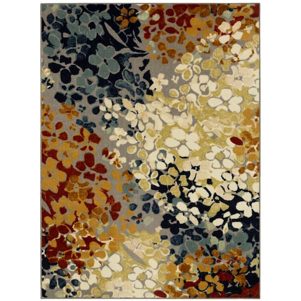 Mohawk Home Radiance Multi 4 ft. x 5 ft. Machine Washable Floral Area Rug