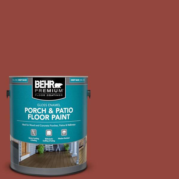BEHR PREMIUM 1 gal. #190D-7 Briquette Gloss Enamel Interior/Exterior Porch and Patio Floor Paint