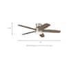 Ashby Park 52 in. LED Brushed Nickel Ceiling Fan