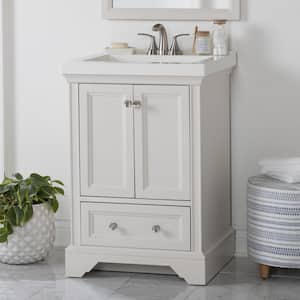 Stratfield 24 in. W x 22 in. D x 34 in. H Bath Vanity Cabinet without Top in Cream