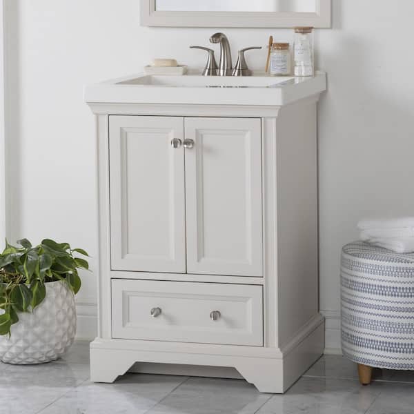 Stratfield 24 in. W x 22 in. D x 34 in. H Bath Vanity Cabinet without Top in Cream