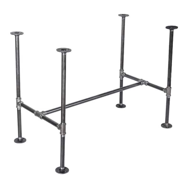 PIPE DECOR 3/4 in. Black Pipe 42.5 in. L x 30 in. H Poker Design Kitchen Table Kit