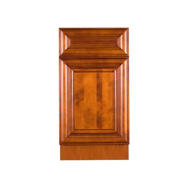 LIFEART CABINETRY Cambridge Assembled 21x34.5x24 in. Base Cabinet with 1 Door and 1 Drawer in Chestnut