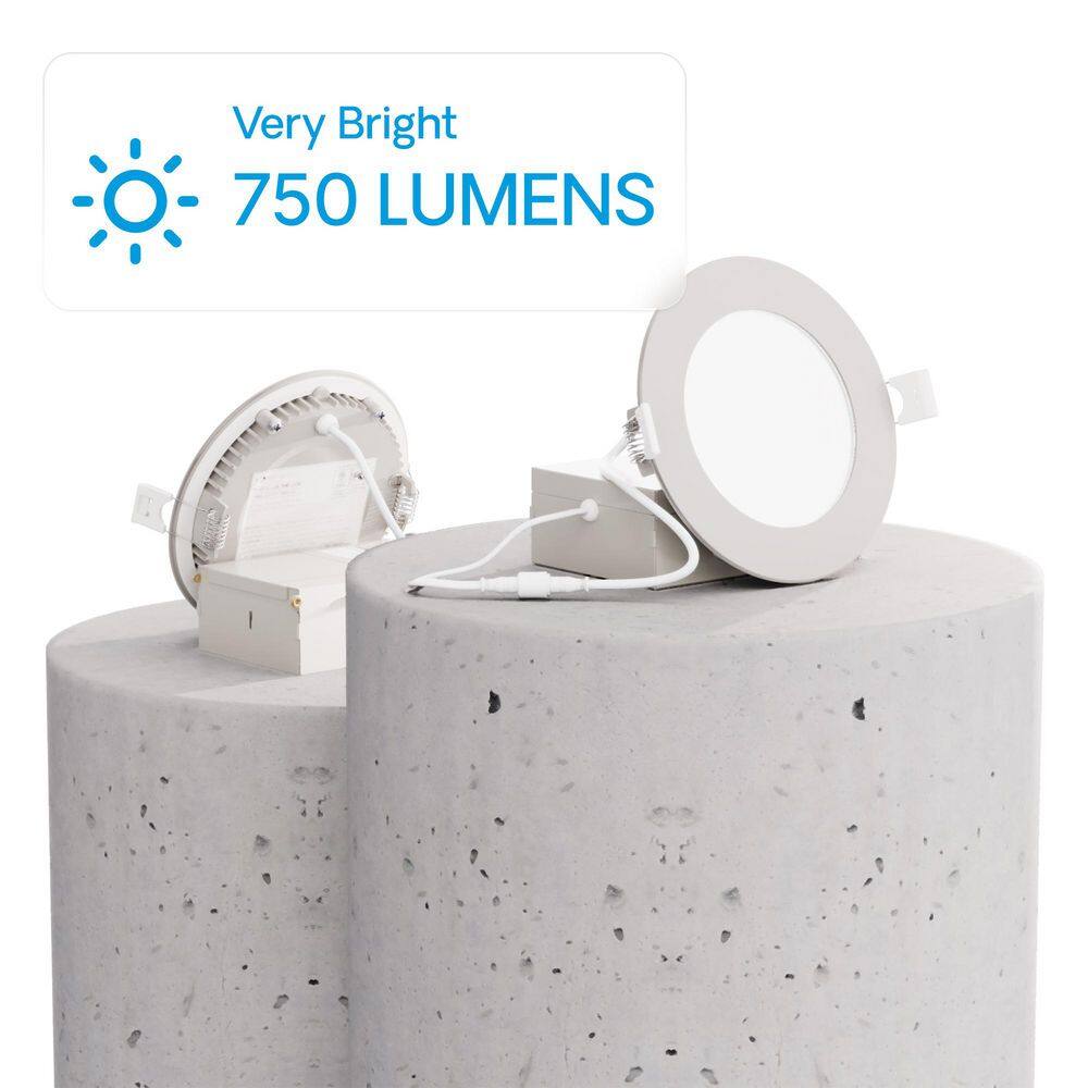 4'' White Aluminum LED Canless Recessed Lighting Kit
