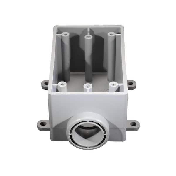 Cantex .5 in. 1-Gang 22.5 cu. in. PVC FSE Half Box Conduit Fitting for Cantex PVC Conduits