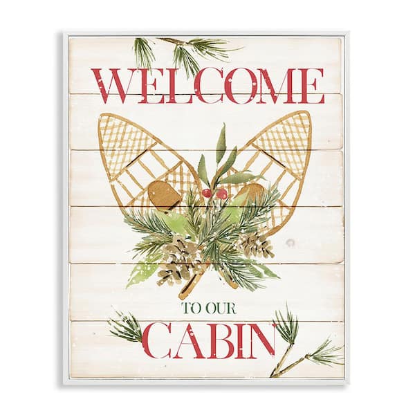 Stupell Industries Rustic Cabin Welcome by Deane Beesley 1-Piece Framed Graphic Print Nature Poster Art Print 14 in. x 11 in.