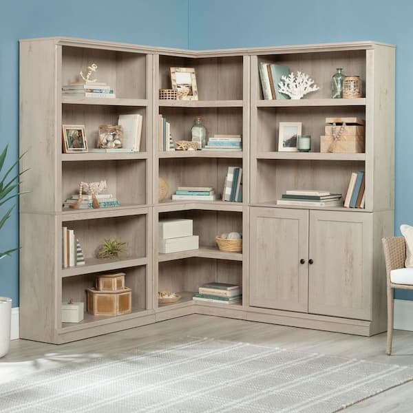 Select 69.76 in. Tall Chalked Chestnut PArticle Board 4-Shelf Bookcase