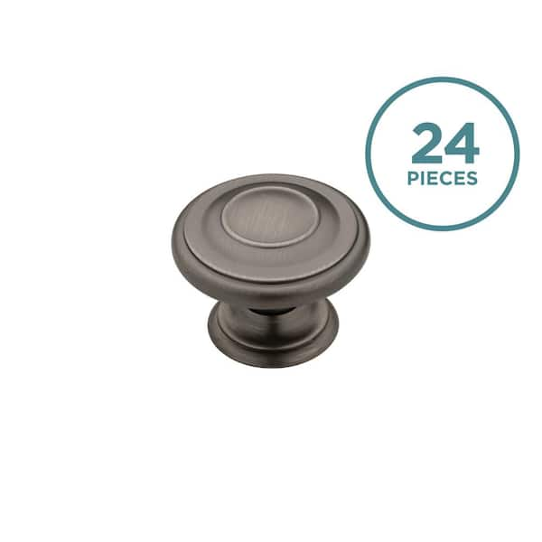 Harmon 1-3/8 in. (35 mm) Antique Brass Round Cabinet Knob