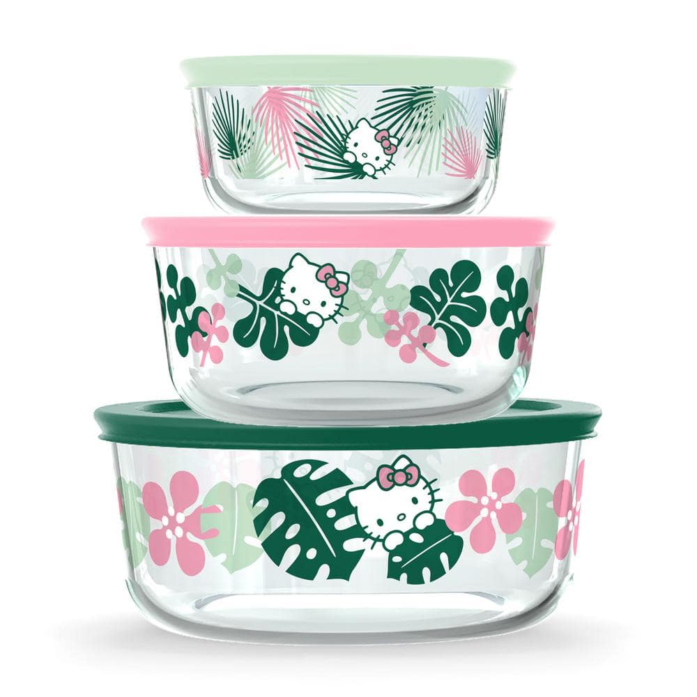 Hello Kitty x Pyrex My Favorite Flavor Glass Storage Containers (Set o