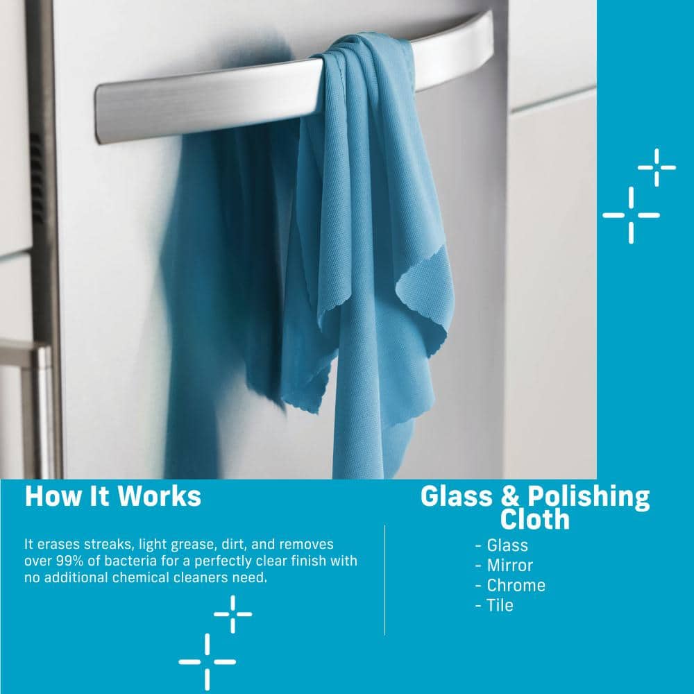 Multicolor Microfiber Window and Glass Cleaning Cloth Set