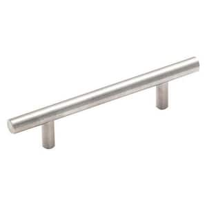 Bar Pulls 3-3/4 in. (96mm) Modern Sterling Nickel Bar Cabinet Pull